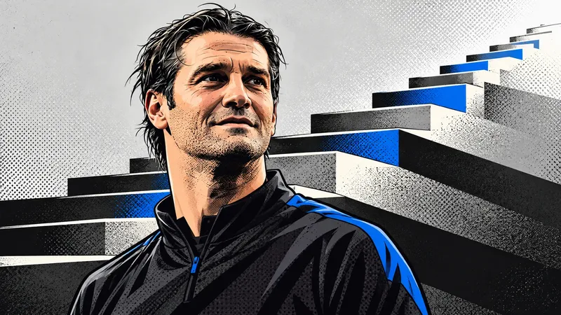 Copertina generata con IA, scritta "Inter, zero punti in Champions": Cristian Chivu in primo piano