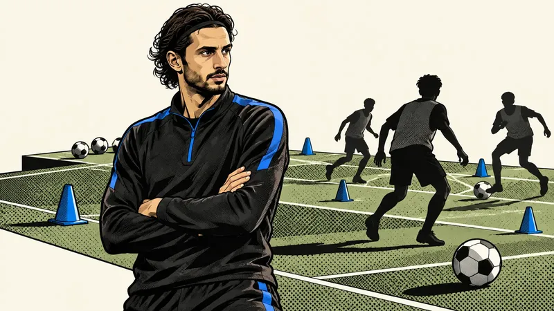 Copertina generata con IA, scritta "Inter Academy Malta, inaugurazione con Ranocchia": Andrea Ranocchia con la maglia della Nazionale italiana