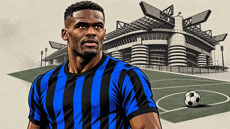 Copertina generata con IA, scritta "Bonny, possibile titolare contro lo Shakhtar": Ange-Yoan Bonny con la maglia della Costa d’Avorio