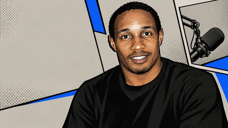 Copertina generata con IA: Paul Ince in maglia nera, in abiti civili