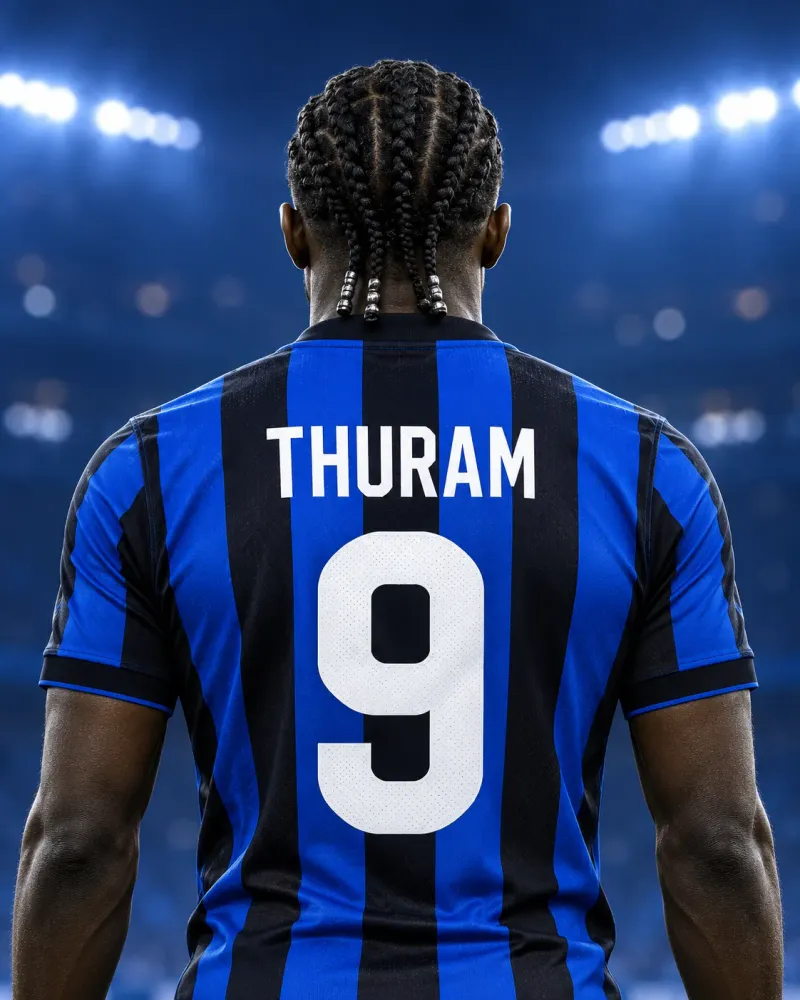 Illustrazione di Marcus Thuram di spalle