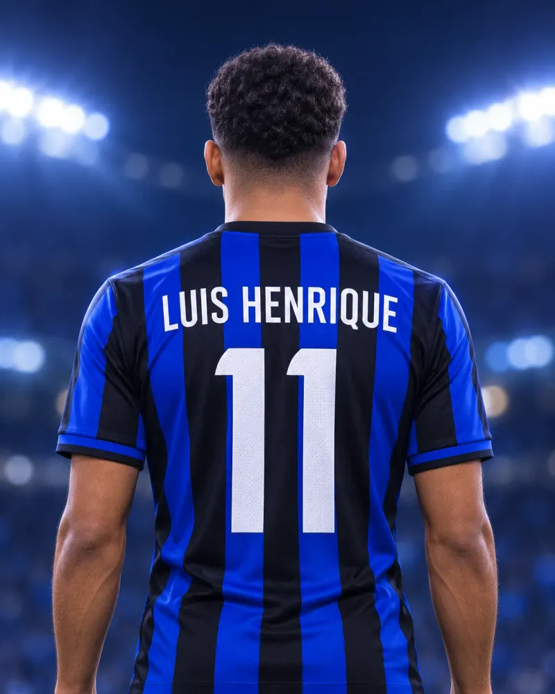 Illustrazione di Luis Henrique di spalle