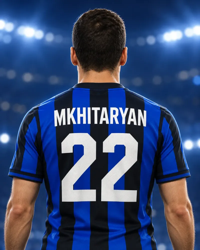 Illustrazione di Mkhitaryan di spalle